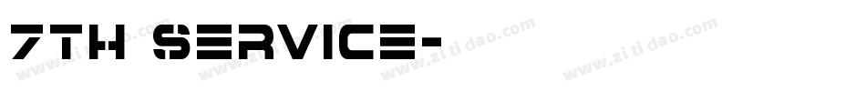 7th Service字体转换